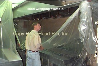 Wrapping Hood to Capture Waste Water 